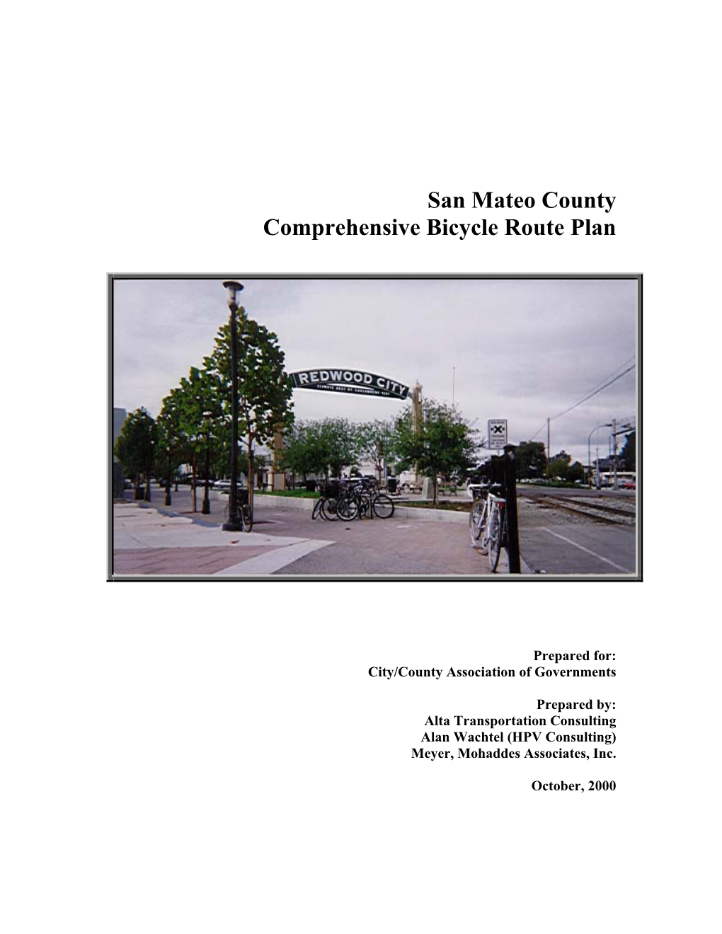 San Mateo County Comprehensive Bicycle Route Plan