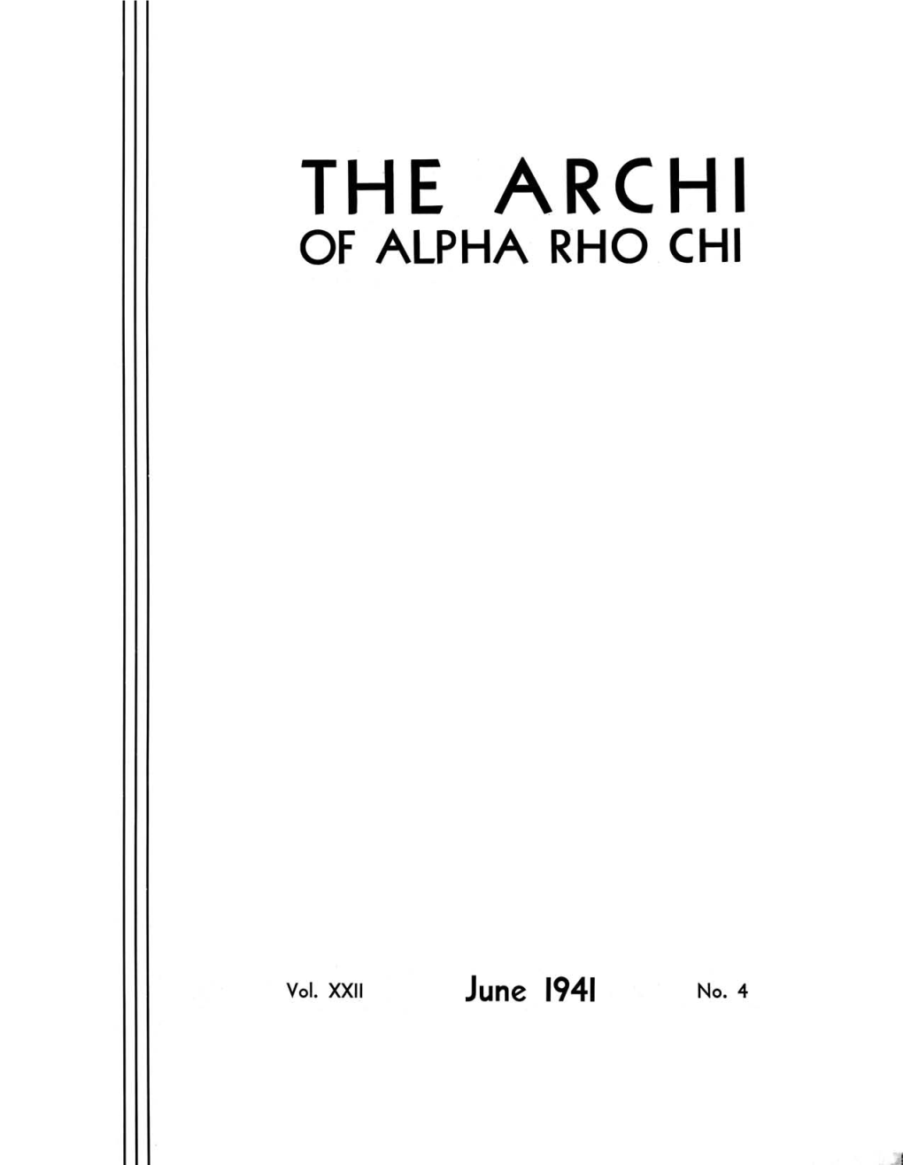 The Archi of Alpha Rho Chi