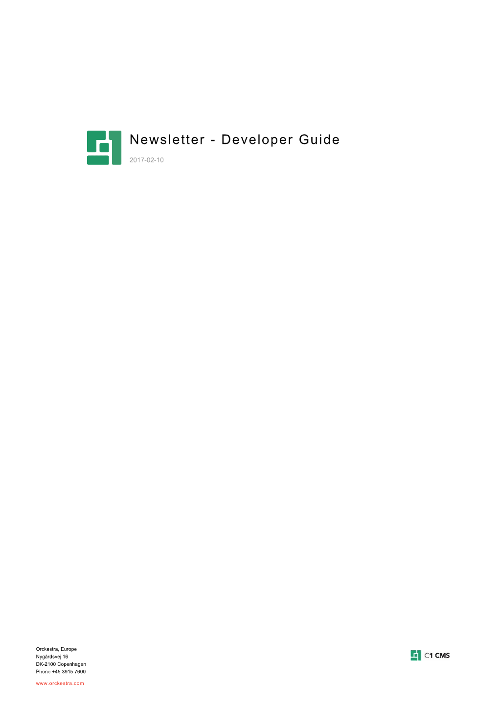 Newsletter Developer Guide