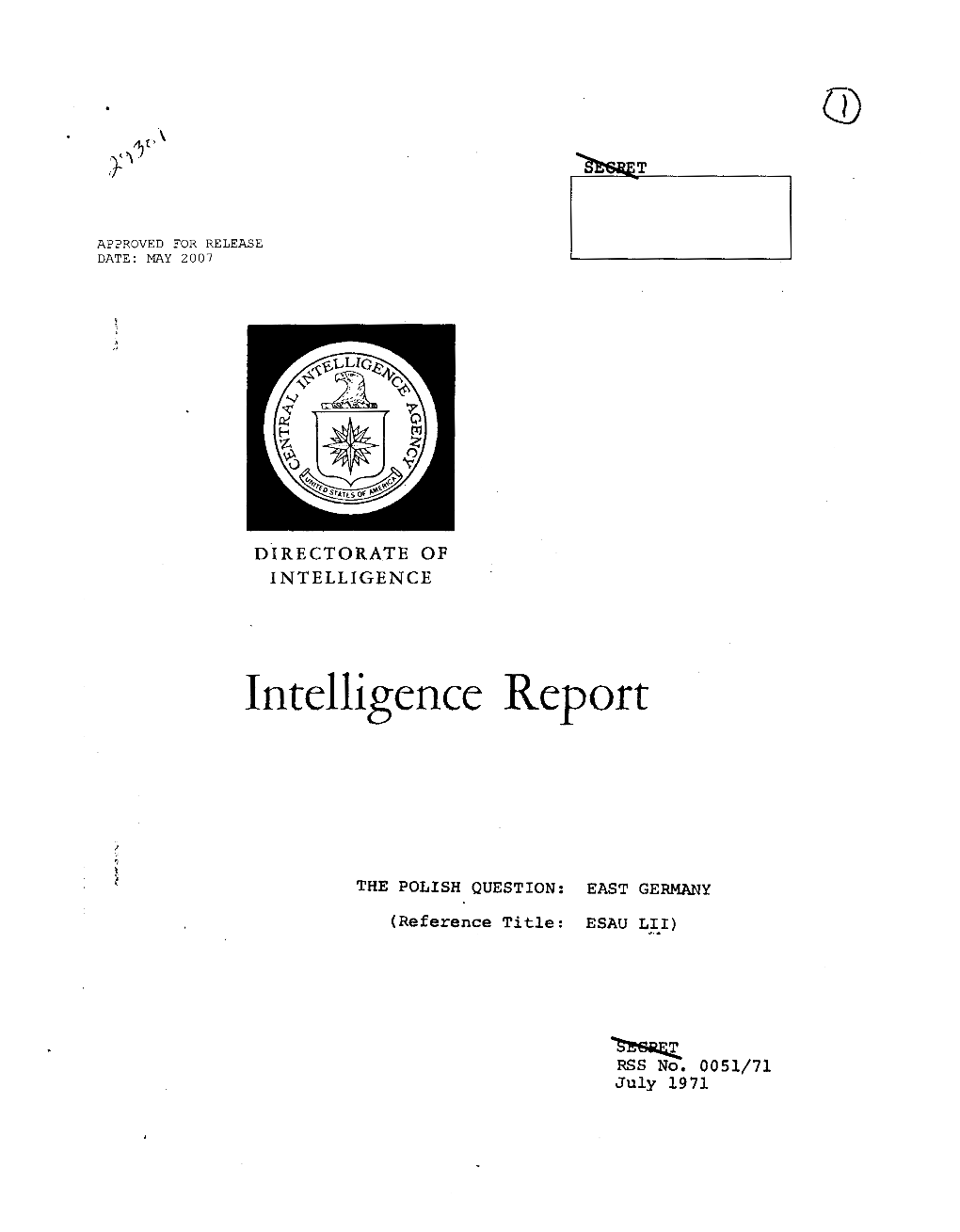 Intelligence Report