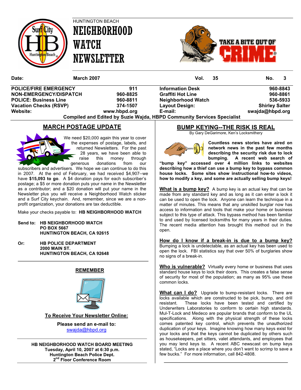 Neighborhood Watch Newsletter