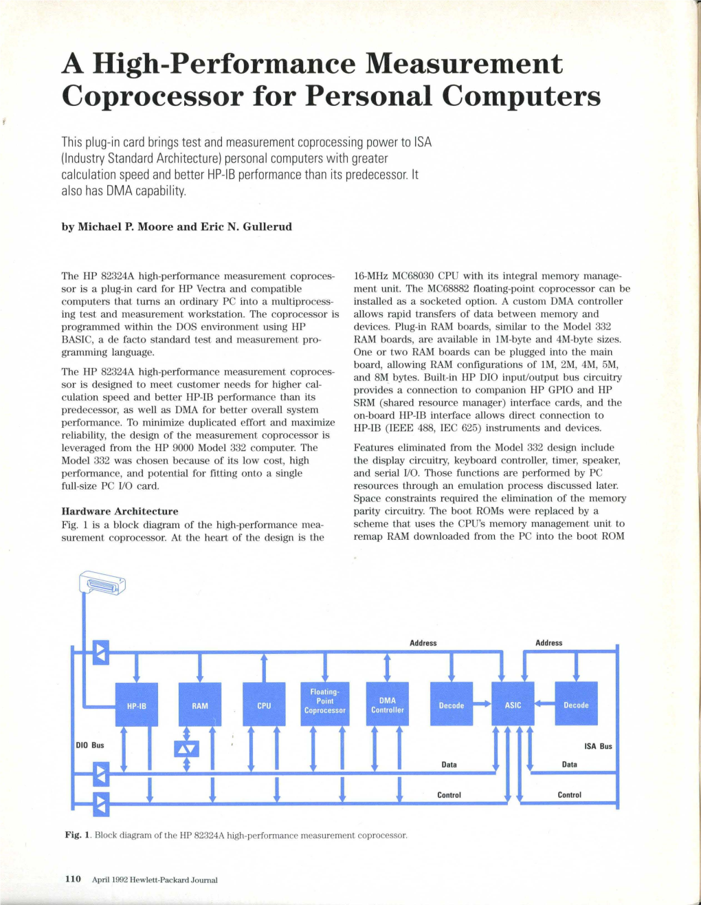 A High-Performance Measurement Coprocessor for Personal Computers