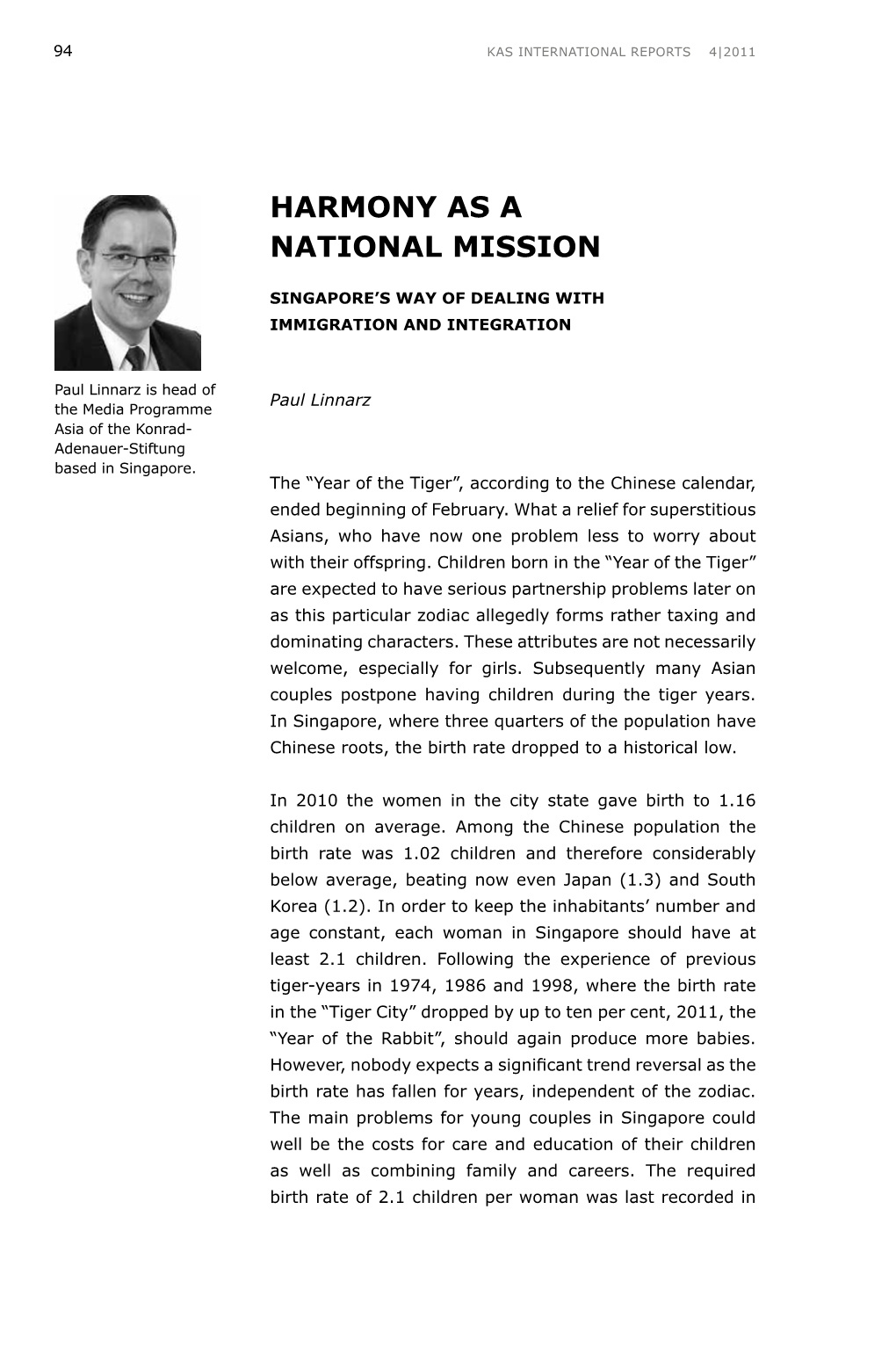 Harmony As a National Mission