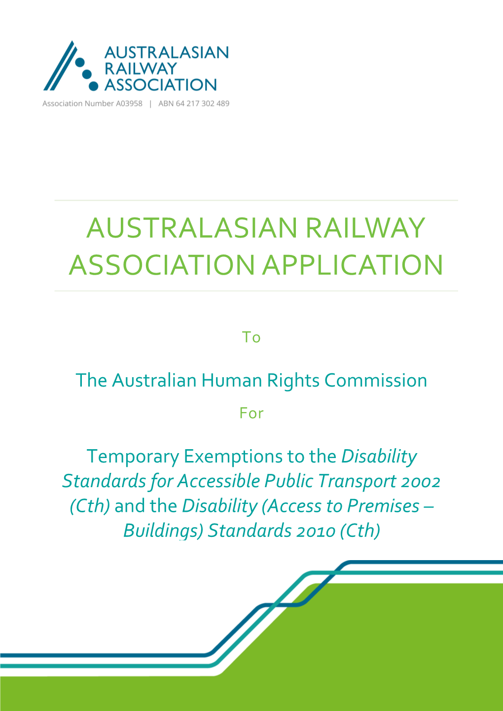 Australasian Railway Association Application