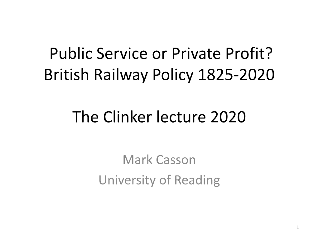 Clinker Lecture Slides