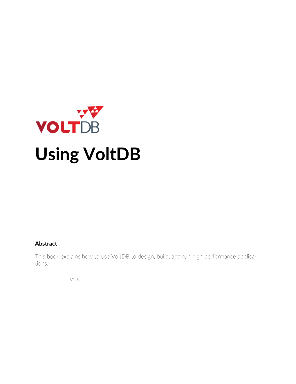 Using Voltdb