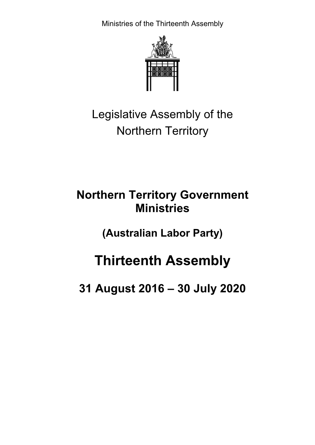 13Th Assembly