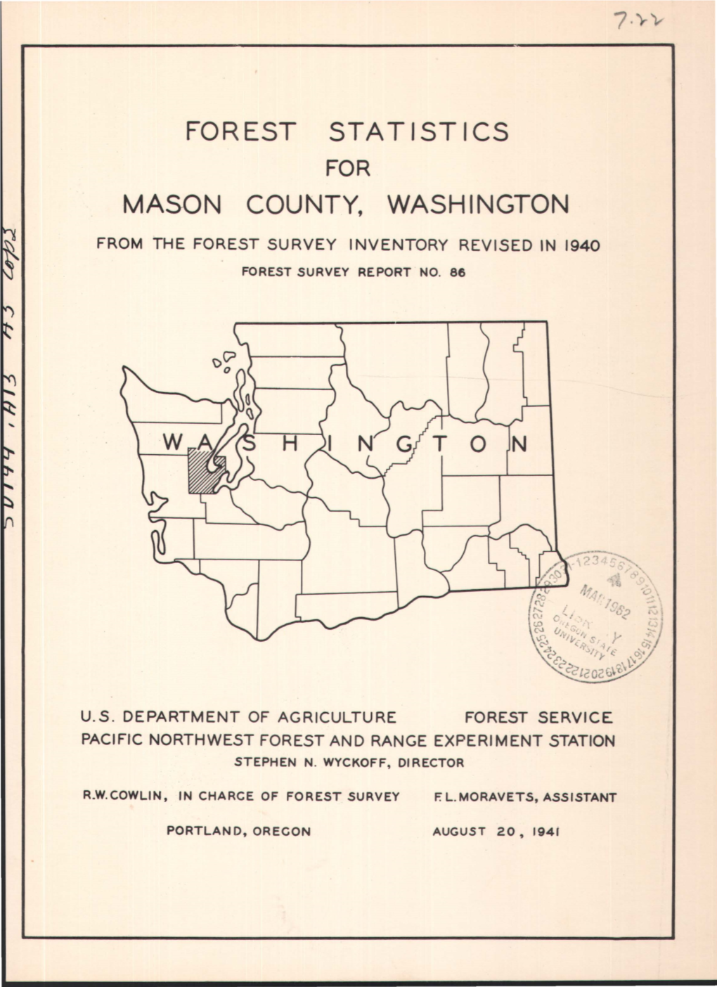 Forest Statistics Mason County, Washington