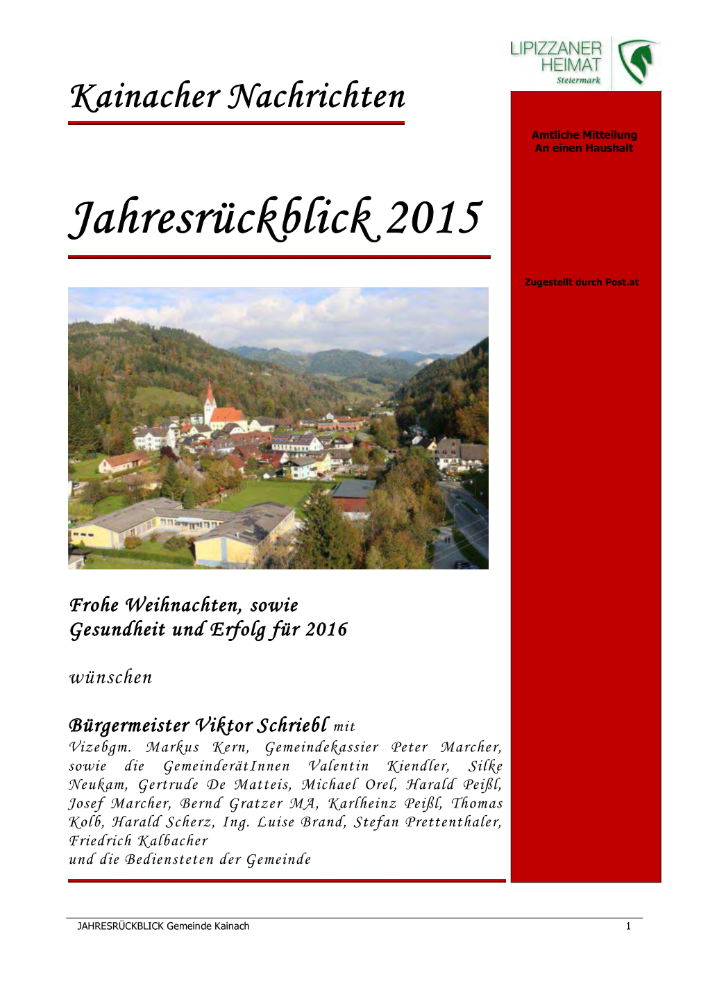 Jahresrückblick 2015