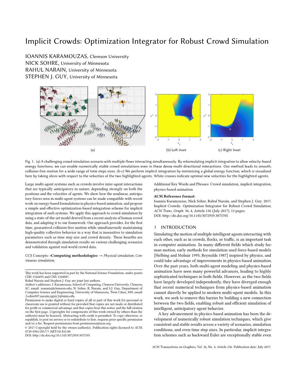 Optimization Integrator for Robust Crowd Simulation