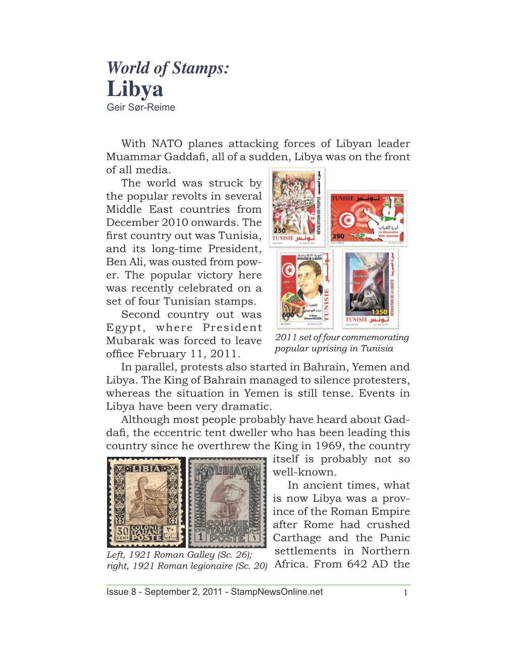 World of Stamps: Libya Geir Sør-Reime