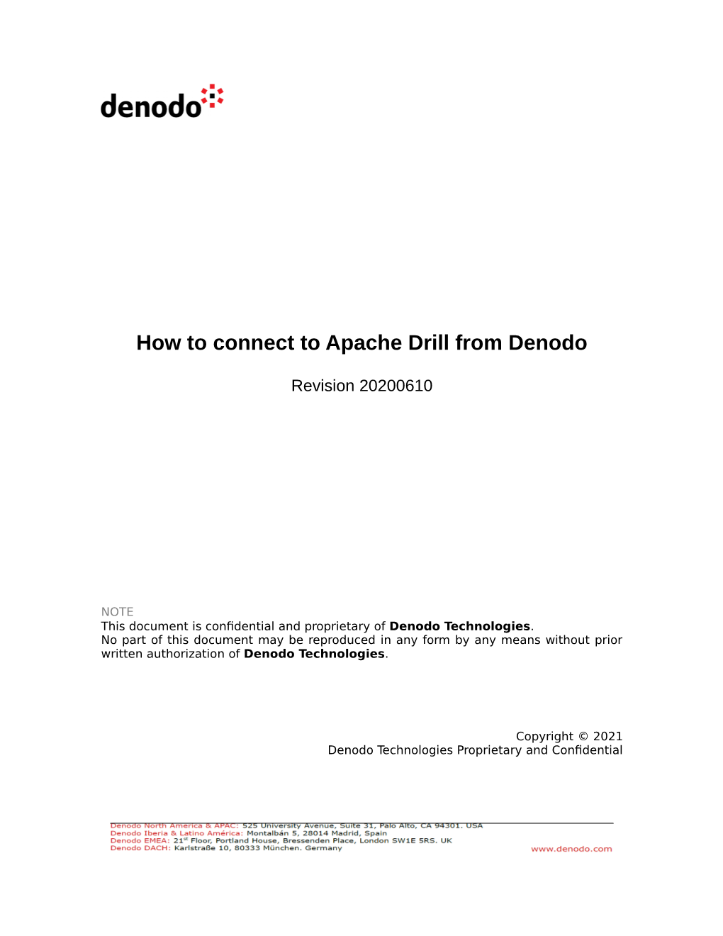 How to Connect to Apache Drill from Denodo