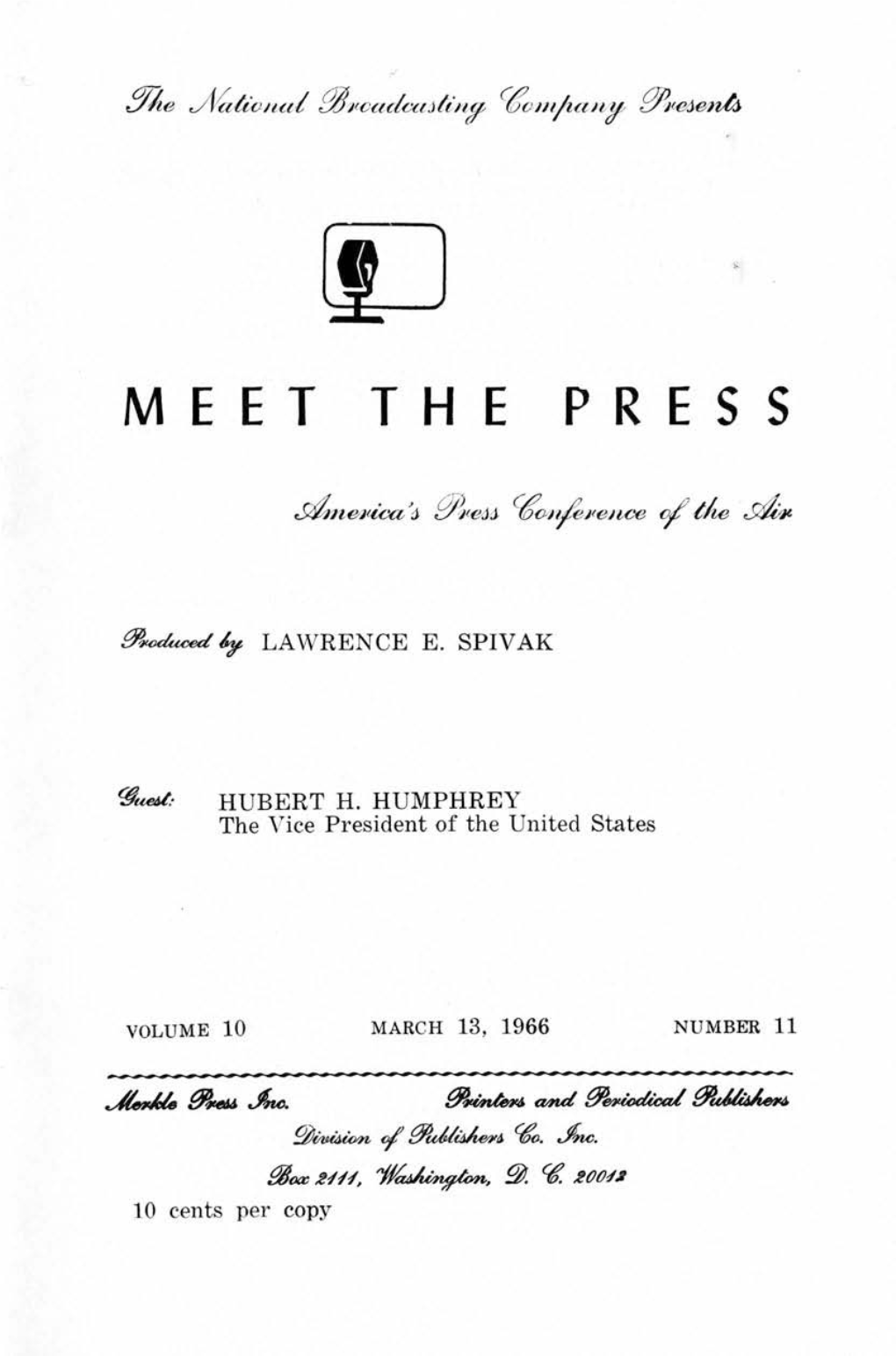 Meet the Press, March 13, 1966