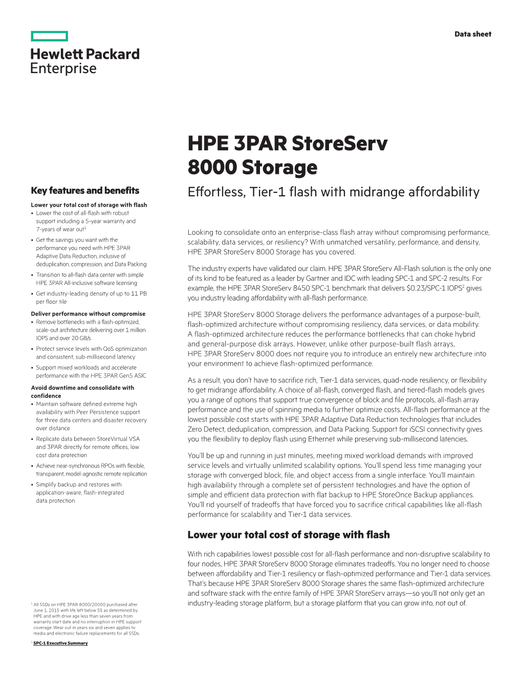 HPE 3PAR Storeserv 8000 Storage