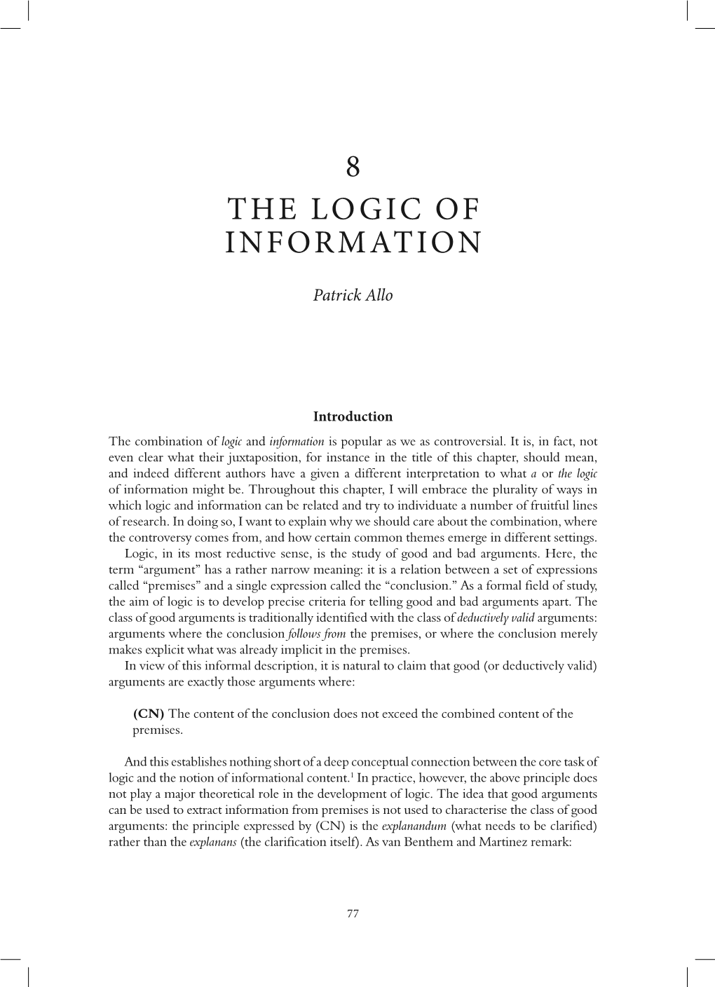 8 the Logic of Information