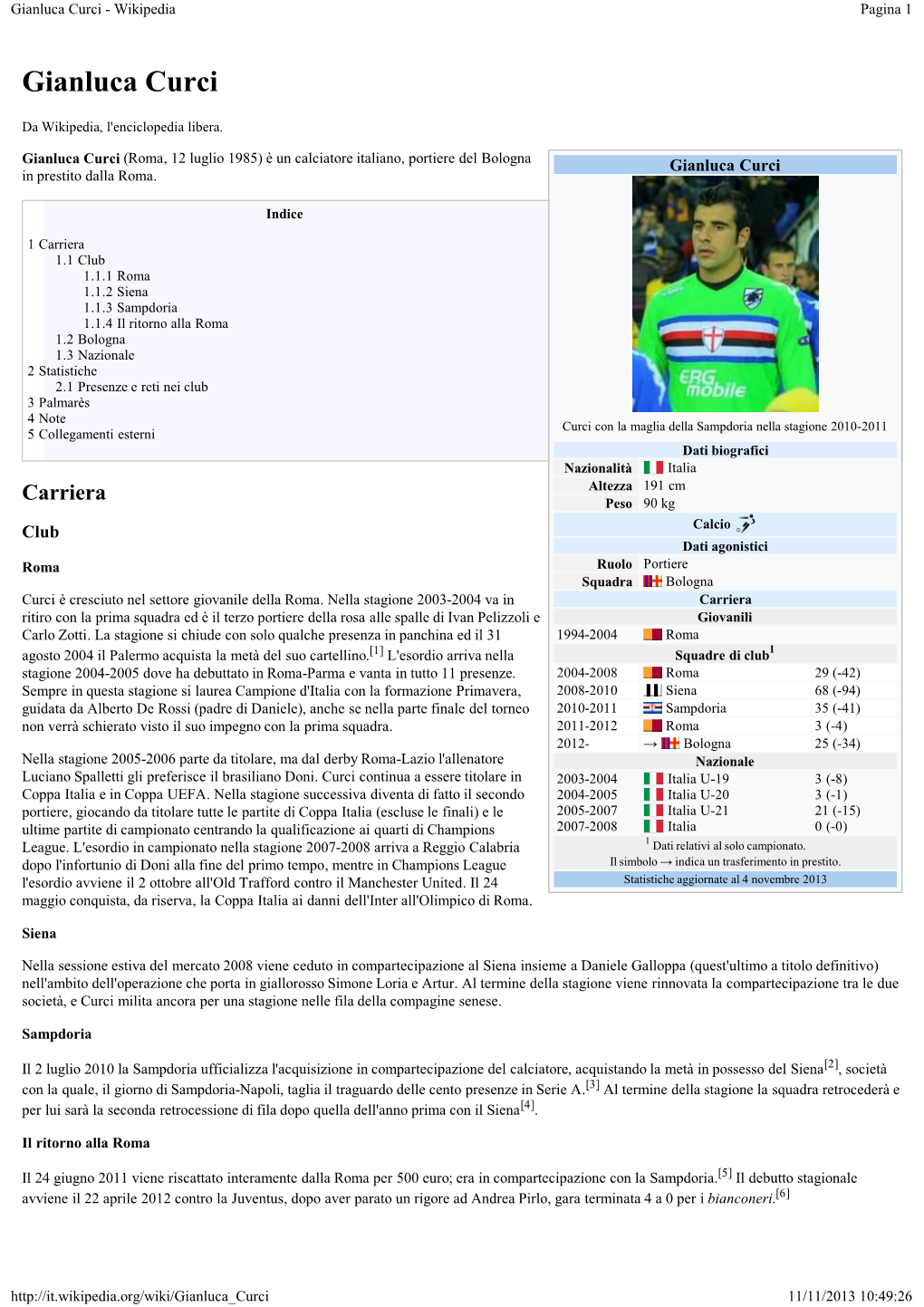 Gianluca Curci - Wikipedia Pagina 1