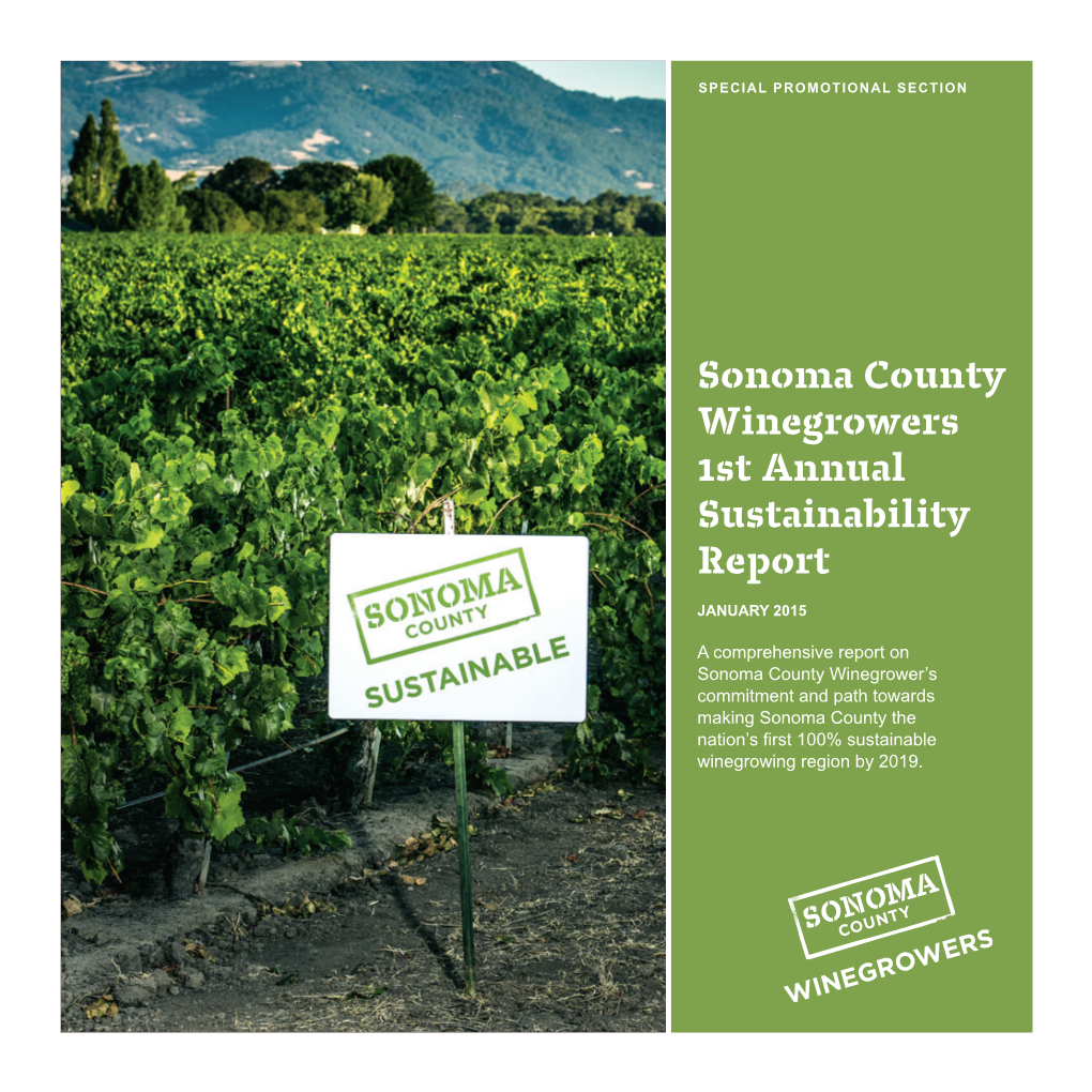 Sonoma County Winegrowers 1St Annual Sustainability Report