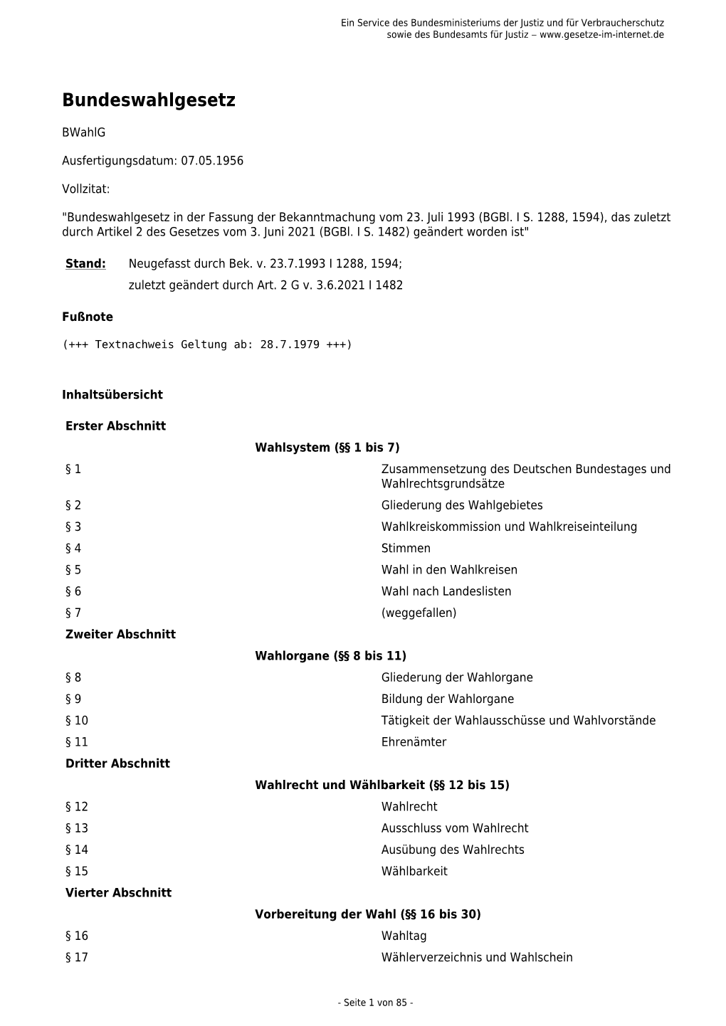 Bundeswahlgesetz