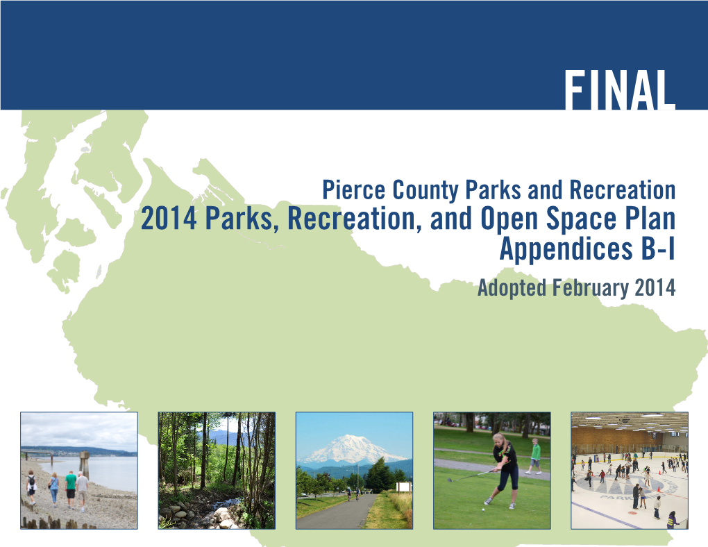 2014 Parks, Recreation, and Open Space Plan Appendices