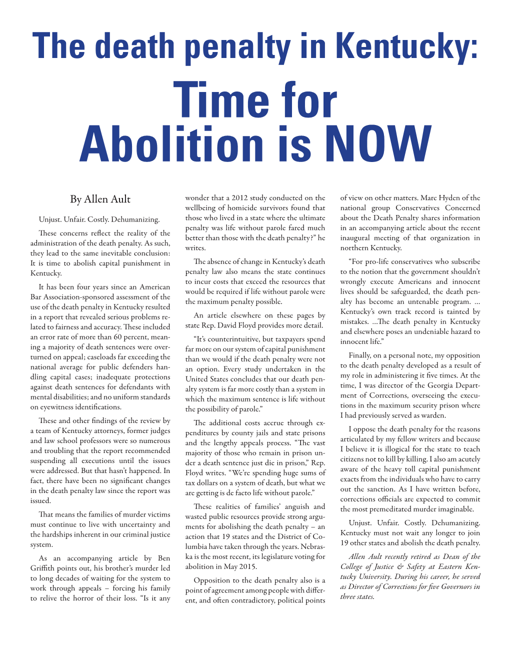 Time for Abolition Is NOW