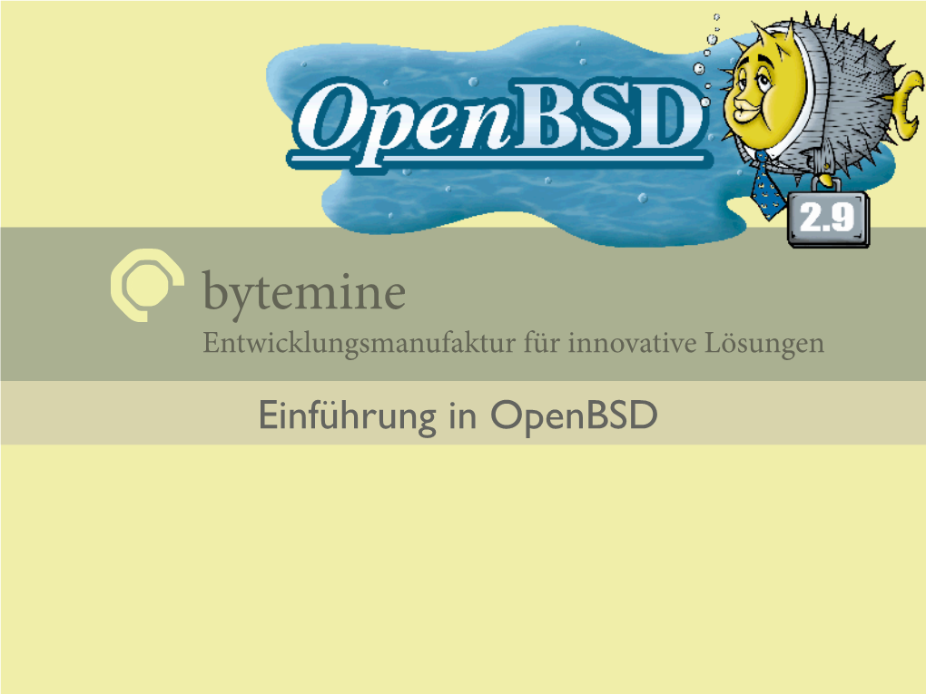 Einführung in Openbsd