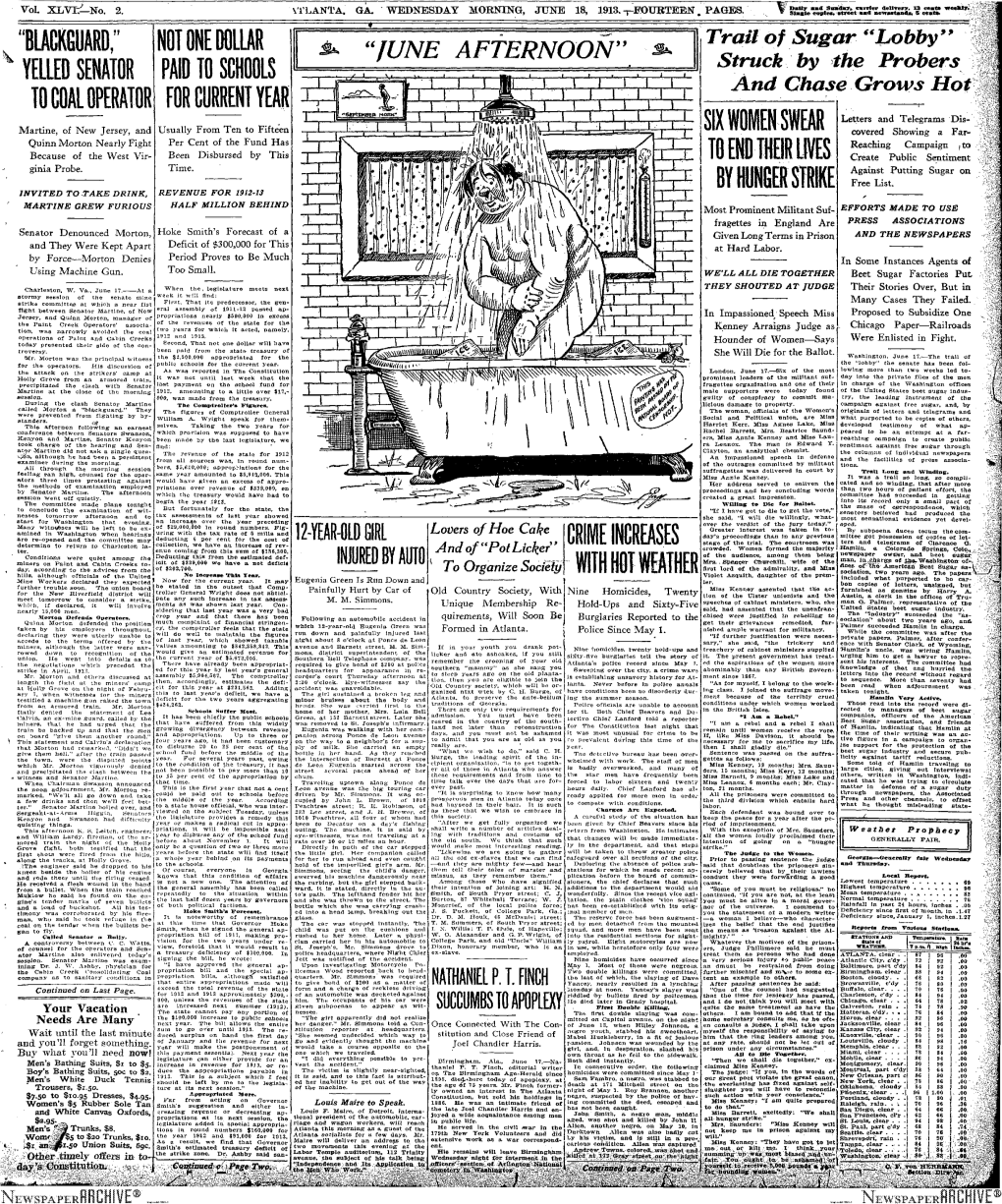 The Atlanta Constitution, June 18Th 1913