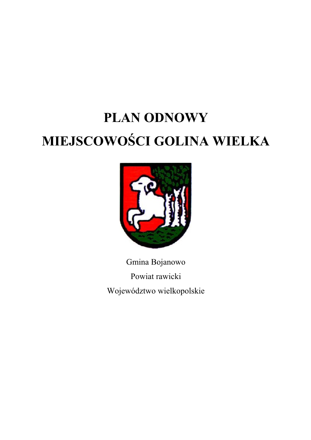 Plan Odnowy Miejscowości Golina Wielka