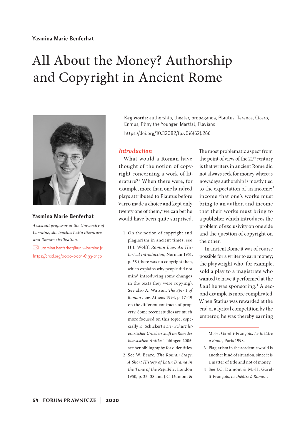 Authorship and Copyright in Ancient Rome