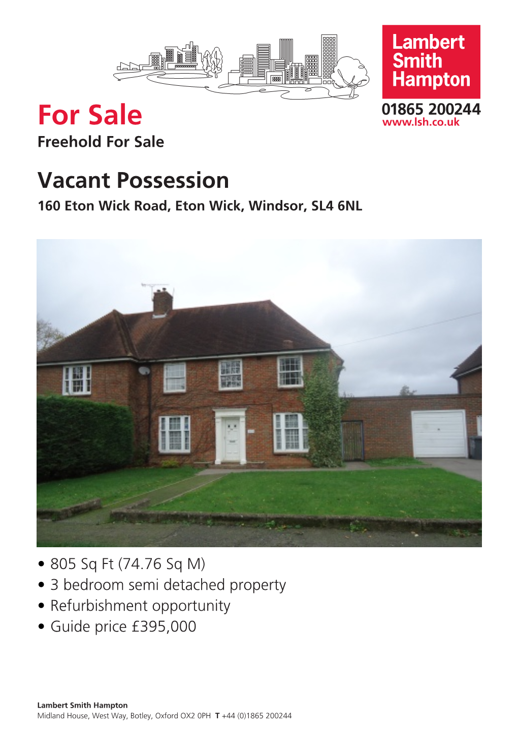 For Sale,160 Eton Wick Road, Eton Wick, Windsor, SL4