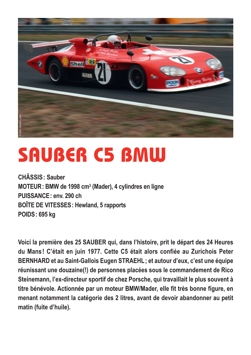 Sauber C5 Bmw