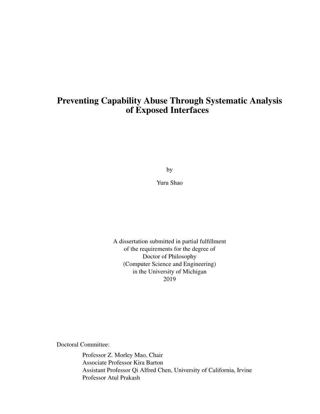 Preventing Capability Abuse Through Systematic Analysis of Exposed Interfaces