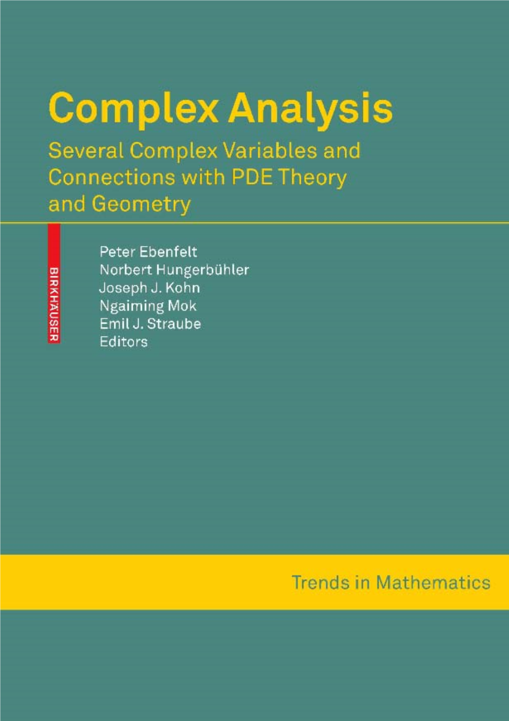 Complex Analysis (Trends in Mathematics)