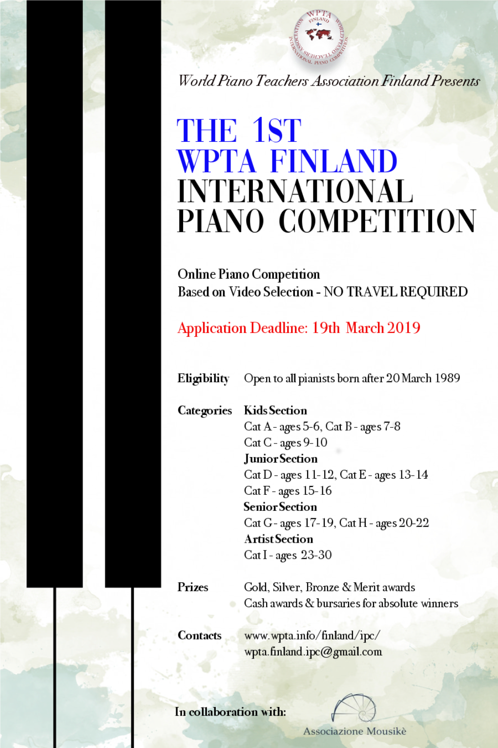 The 1St WPTA Finland International Piano Competition