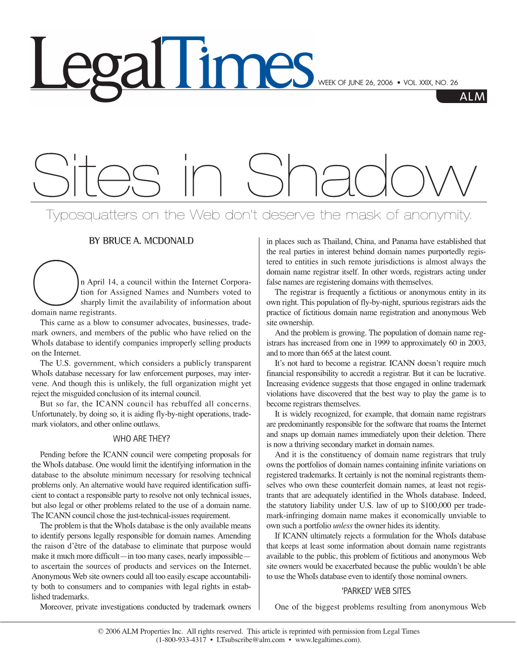 Sites in Shadow: Typosquatters on the Web Don't Deserve the Mask Of