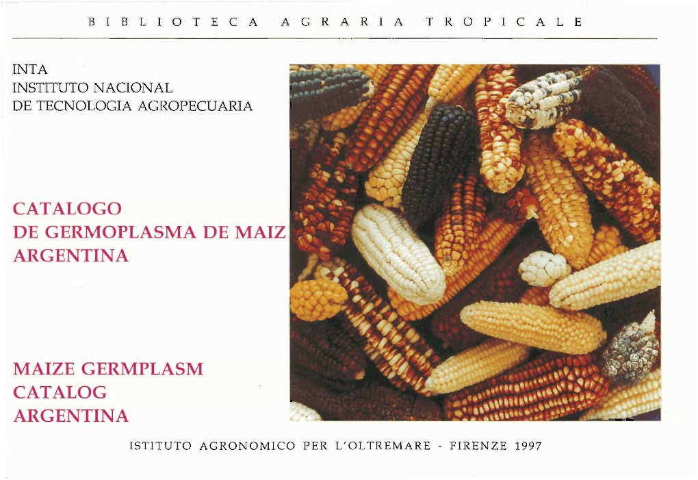 Catalogo De Germoplasma De Maiz Argentina I