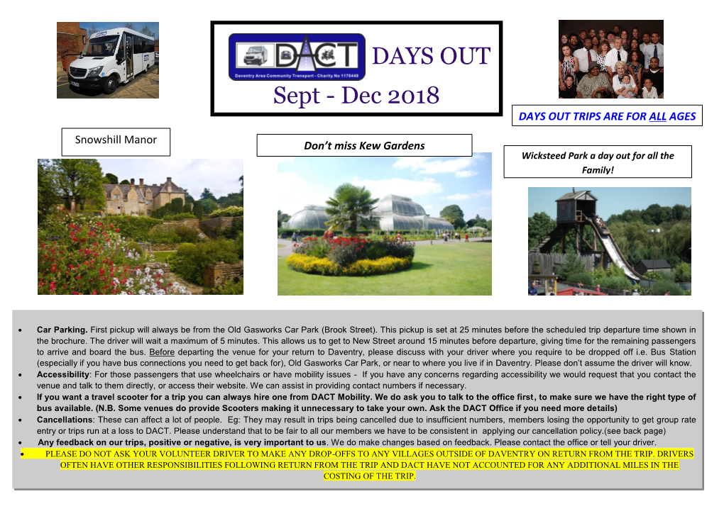 DAYS out Sept