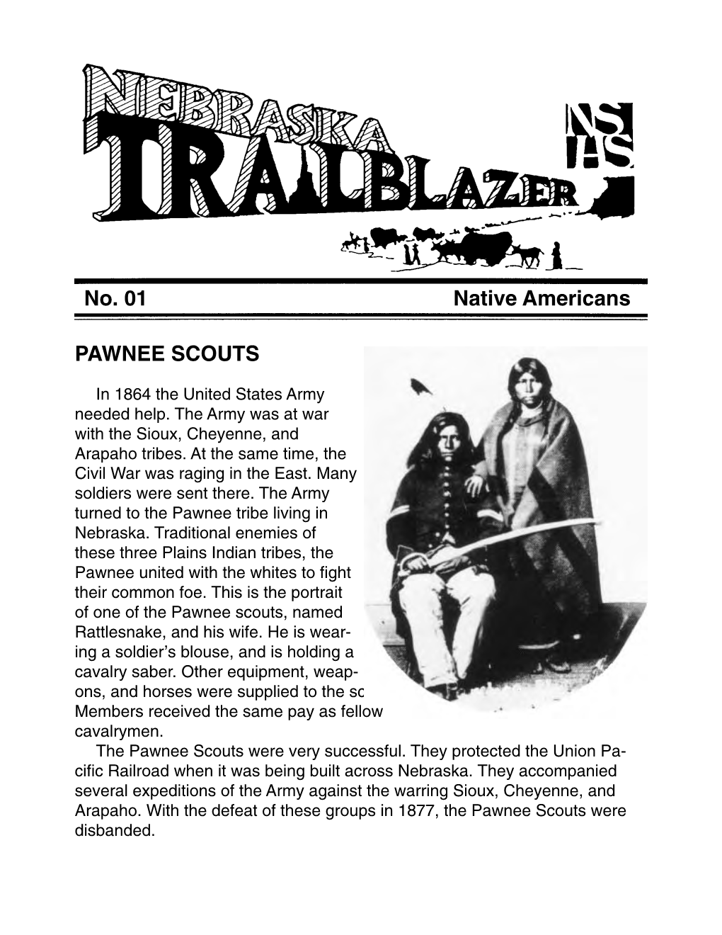 No. 01 Native Americans PAWNEE SCOUTS
