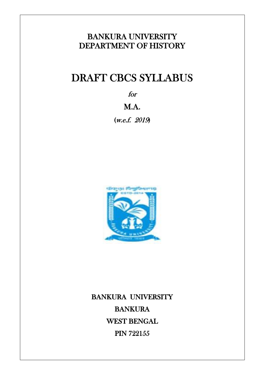 Draft Cbcs Syllabus