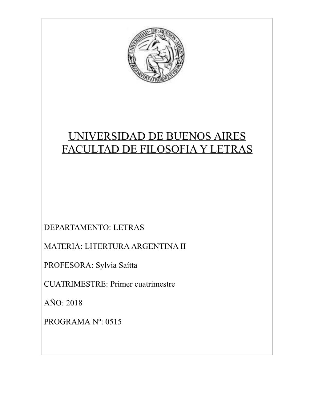 2018-1 LITERATURA ARGENTINA II PROGRAMA 0.Pdf