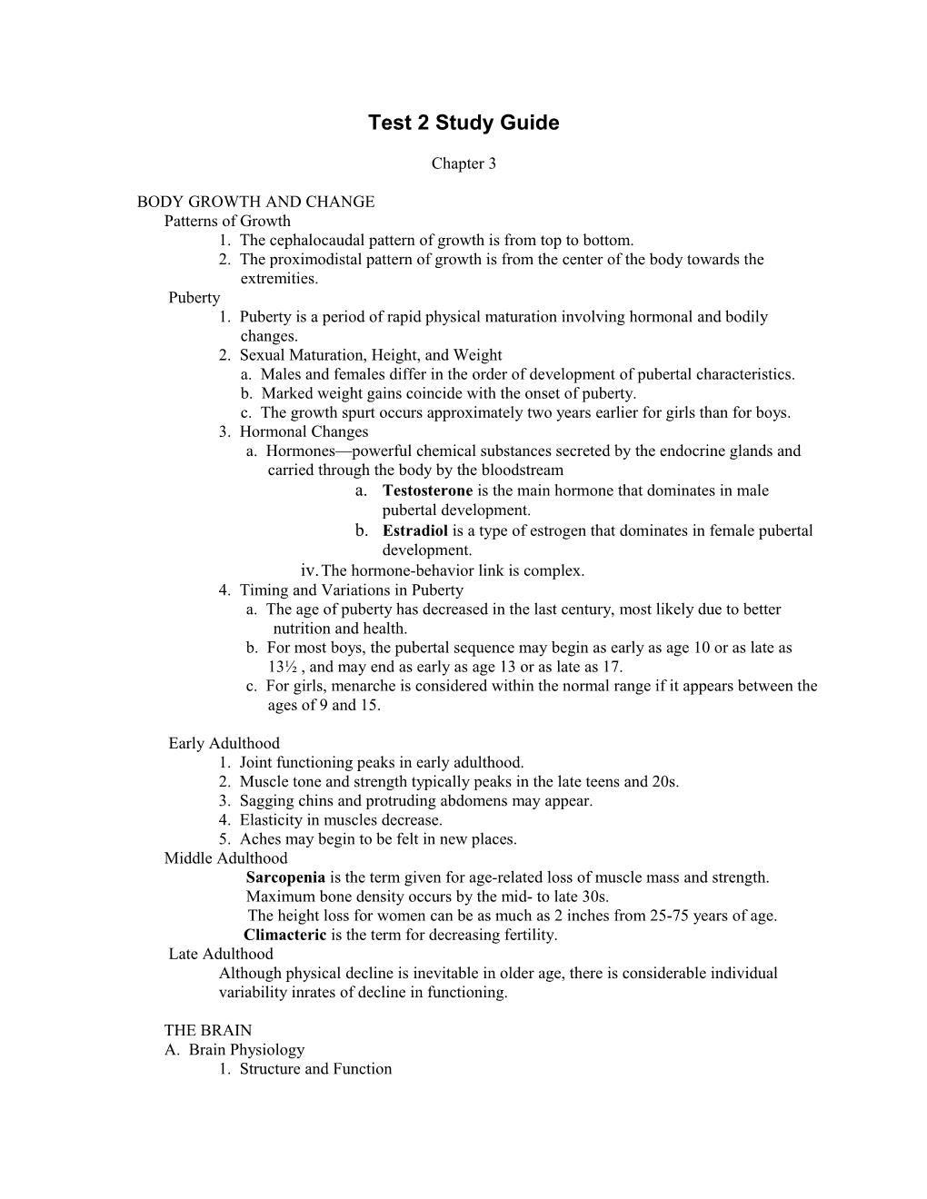 Test 2 Study Guide s1