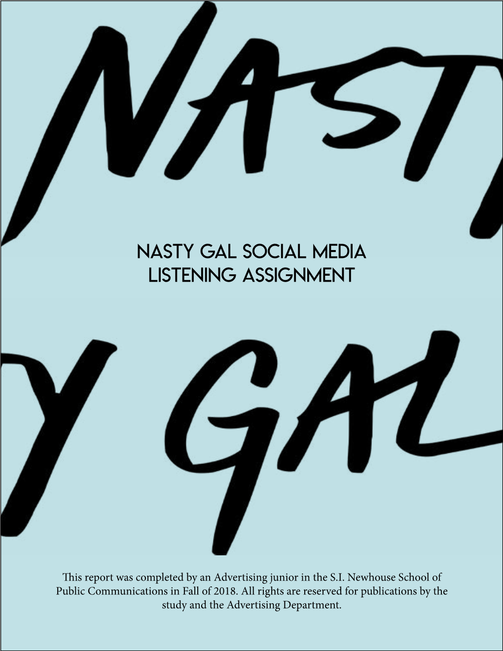 Nasty Gal Social Media Listening Assignment