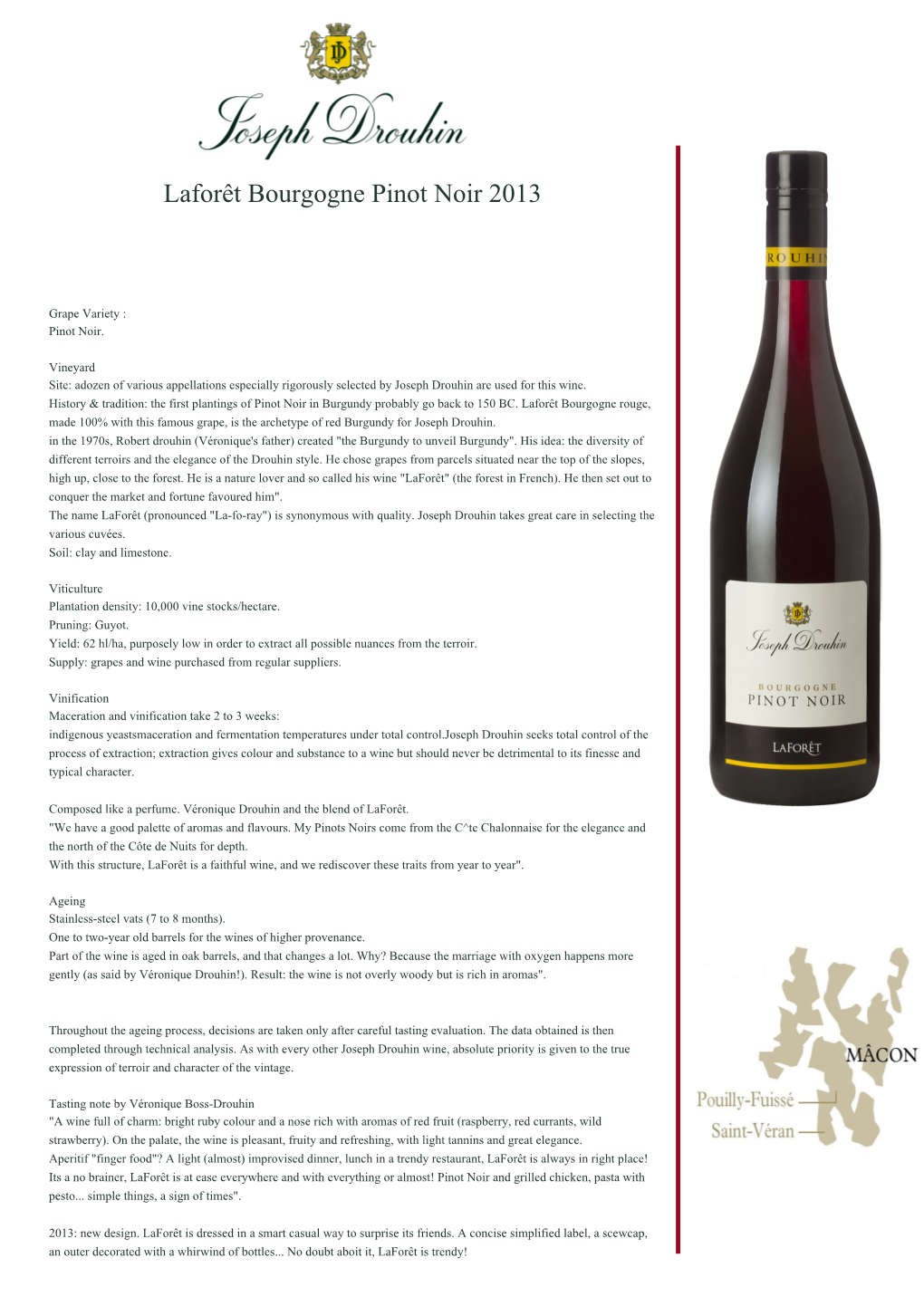 Laforêt Bourgogne Pinot Noir 2013