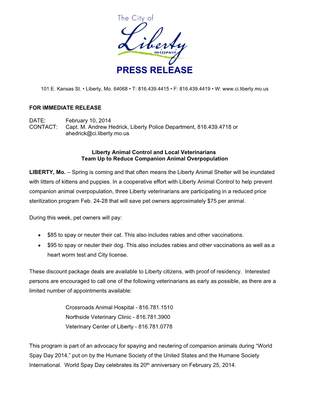 Press Release