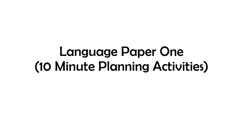 Language Paper