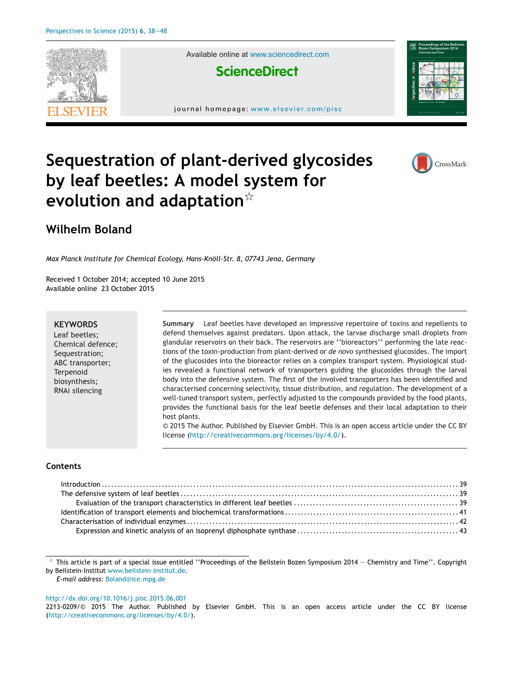 Sequestration of Plant-Derived Glycosides by Leaf Beetles 39