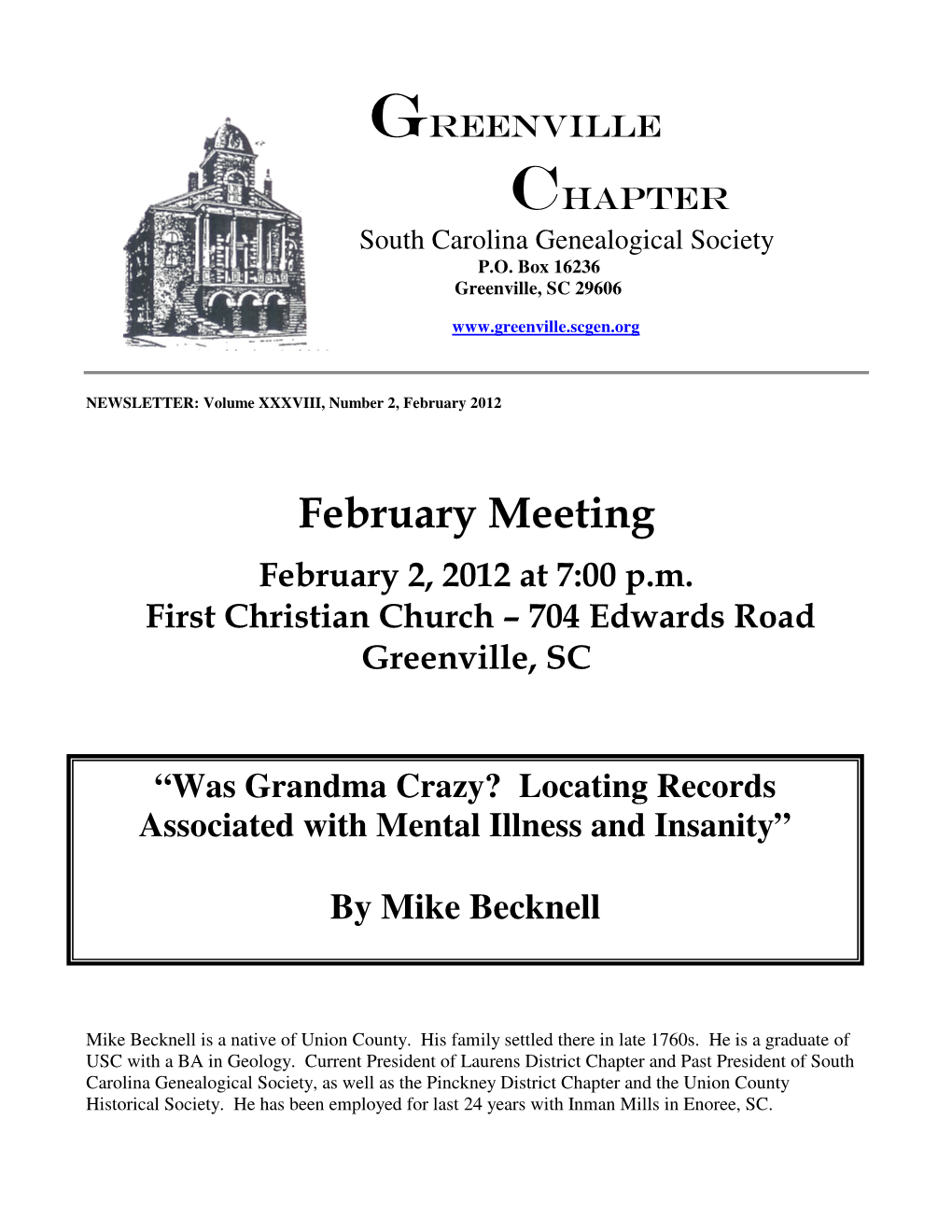 February Meeting