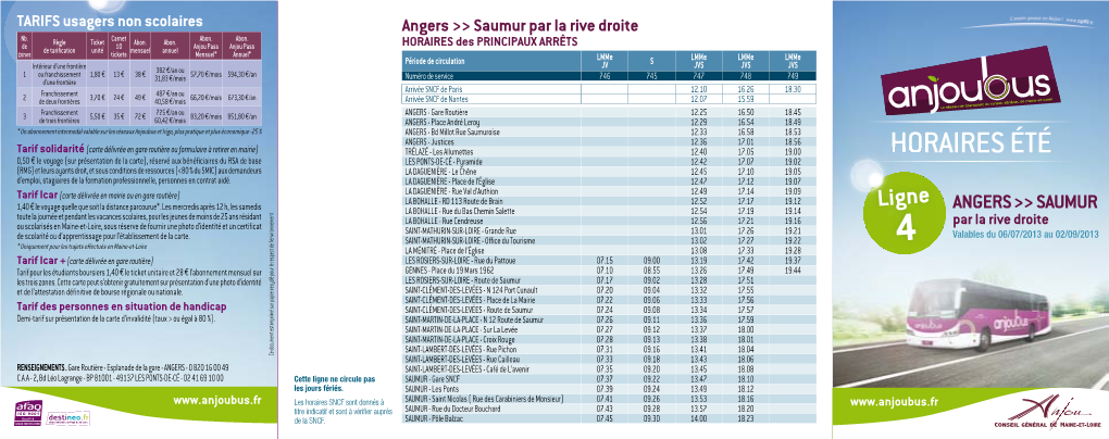 Angers &gt;&gt; Saumur