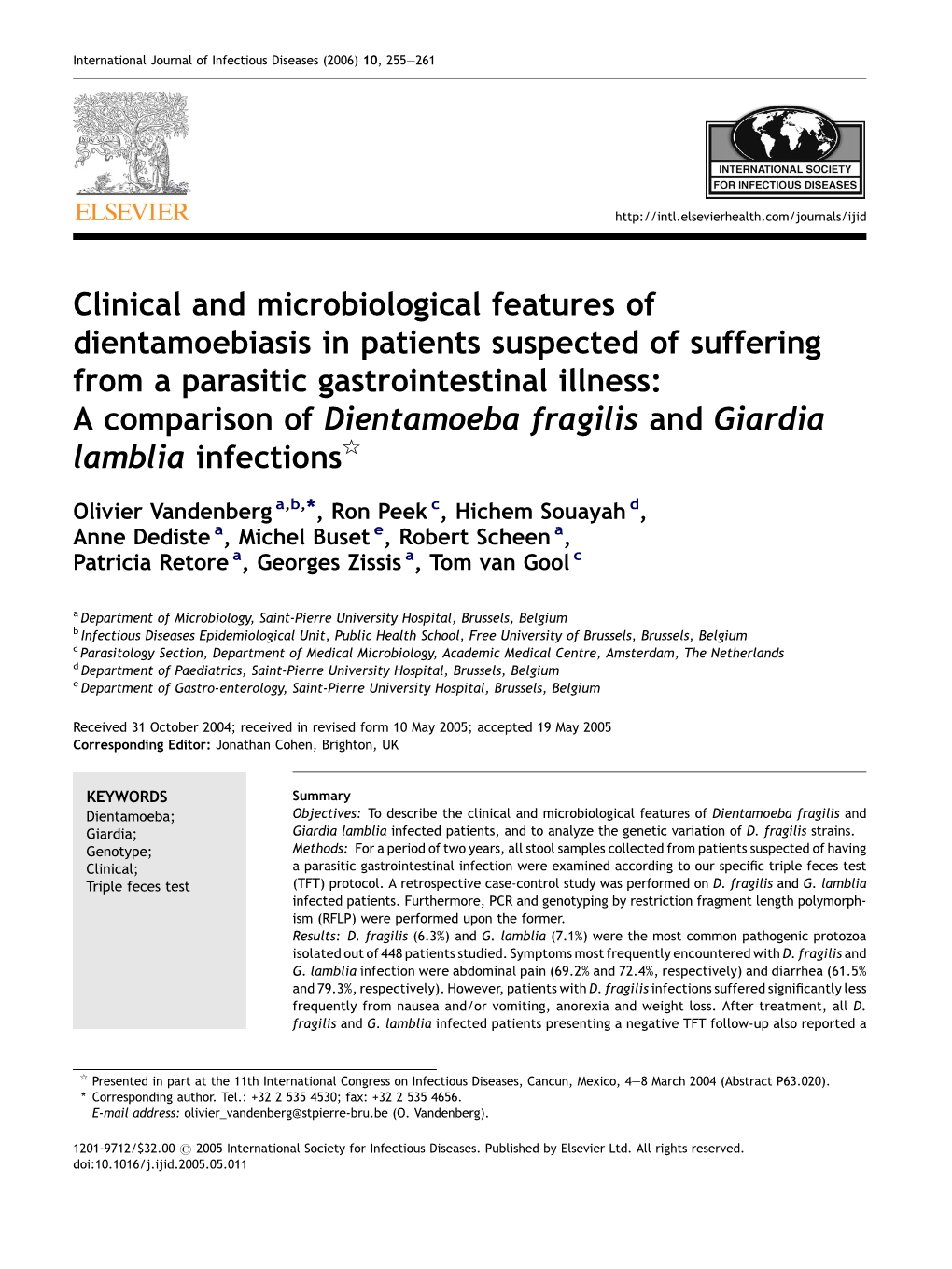 Clinical and Microbiological Features of Dientamoebiasis in Patients