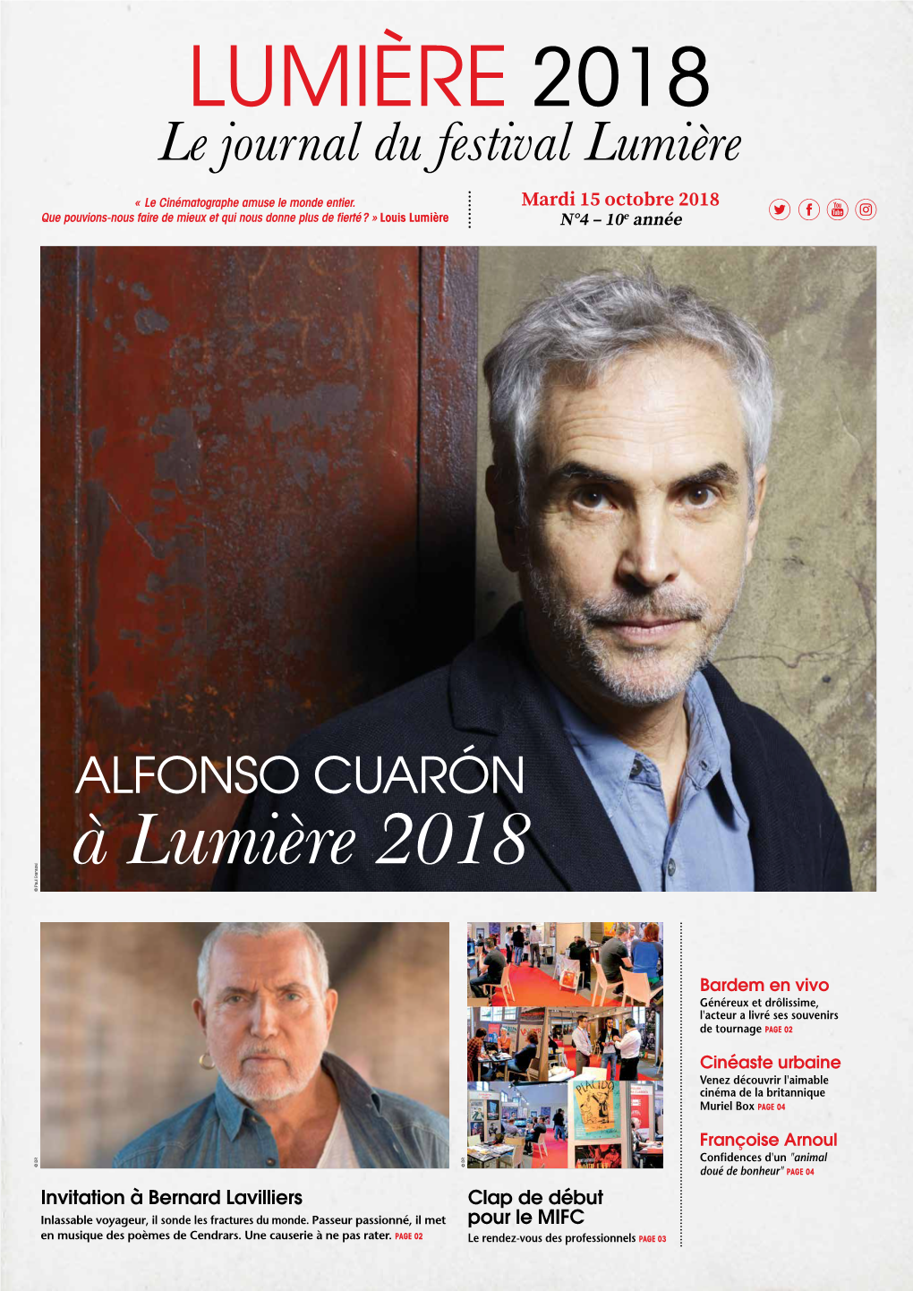 Alfonso Cuarón À Lumière 2018 © Paul Gransard