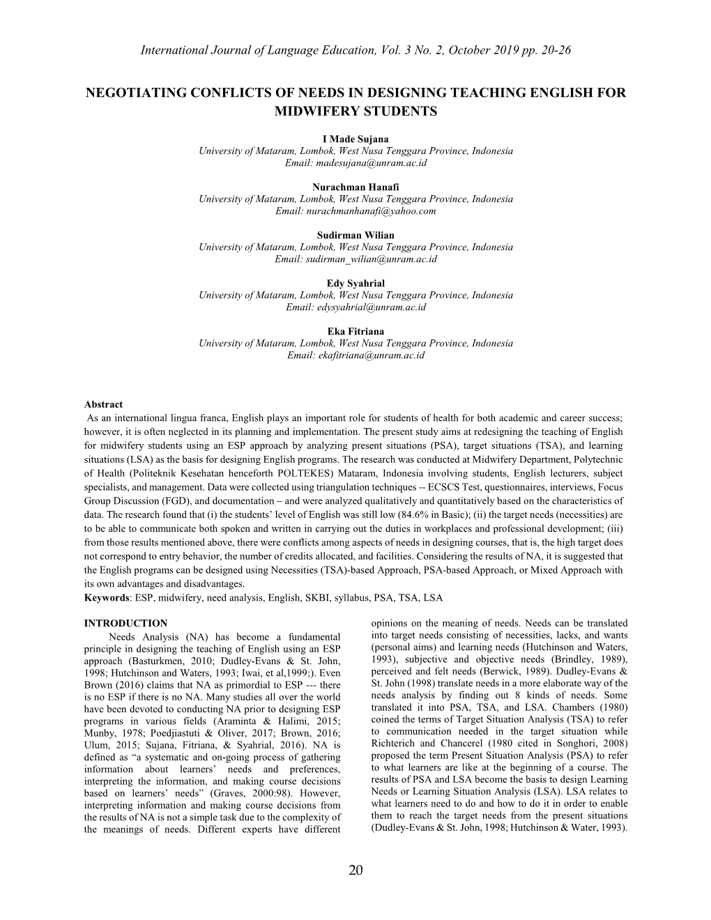 20 Negotiating Conflicts of Needs in Designing Teaching